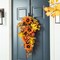Set of 2 27"H Fall Sunflower, Maple Leaf and Berry Teardrop Swag
